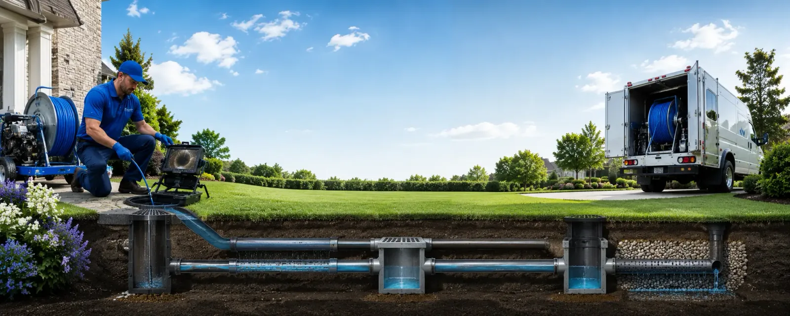 Outdoor drain cleaning information for Calvin, WV